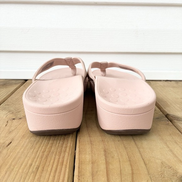 Vionic High Tide Platform Comfort Flip Flops Sandals Pink Metallic Womens 11 - Picture 6 of 8